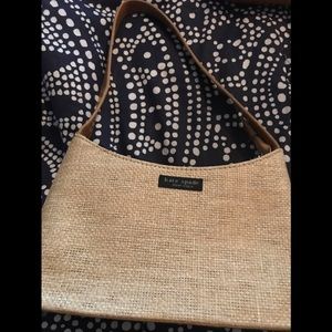 Katie Spaide tan shoulder bag